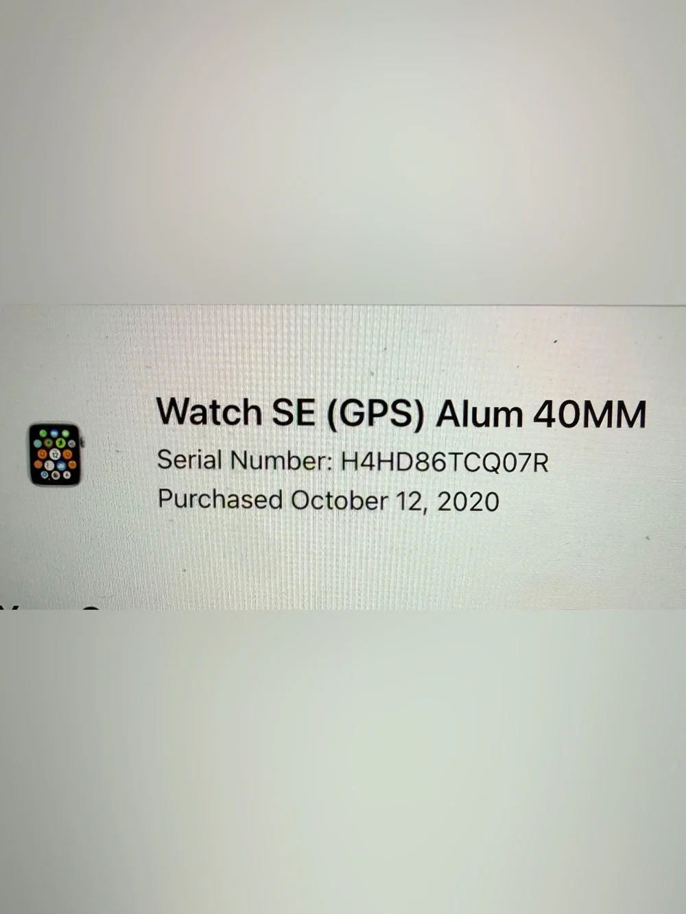 Apple Watch SE (1st Gen) 40mm GPS Silver Aluminum + Charger & Extra Band